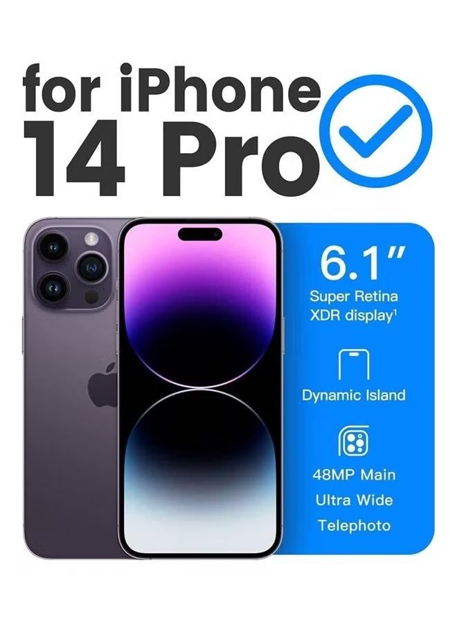IAF Transparent Pro Case Anti-Yellowing Military,Ultra-Thin,Shock Absorption Anti-Scratch Protective Phone Case Back Cover For Apple iPhone 14 Pro 6.1 Clear - Image 2