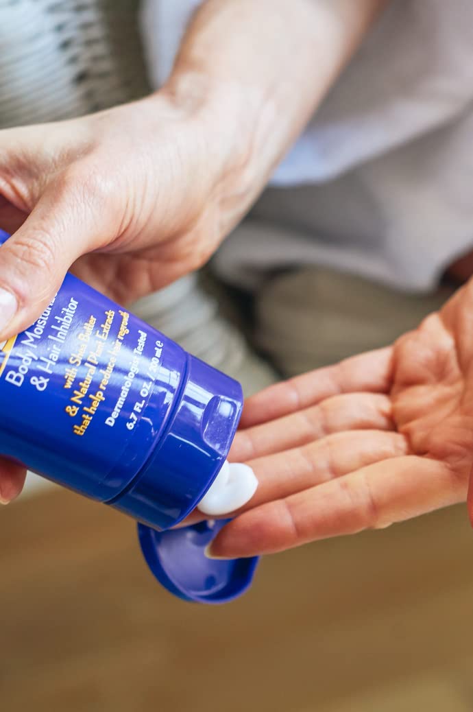 Completely Bare مرطب الجسم ومثبط الشعر Completely Bare لا ينمو هناك - زبدة الشيا ومقللات الشعر 6.7 أونصة سائلة - Image 3