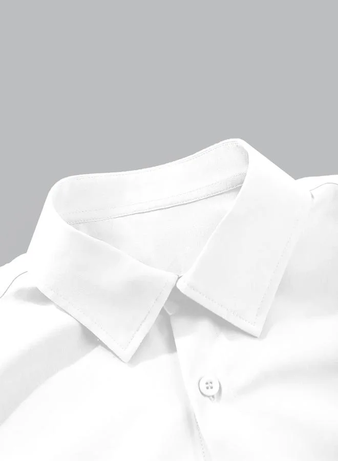 Take Two Solid Spread Collar Short Sleeve Shirt and Trousers Co-Ords by Styli