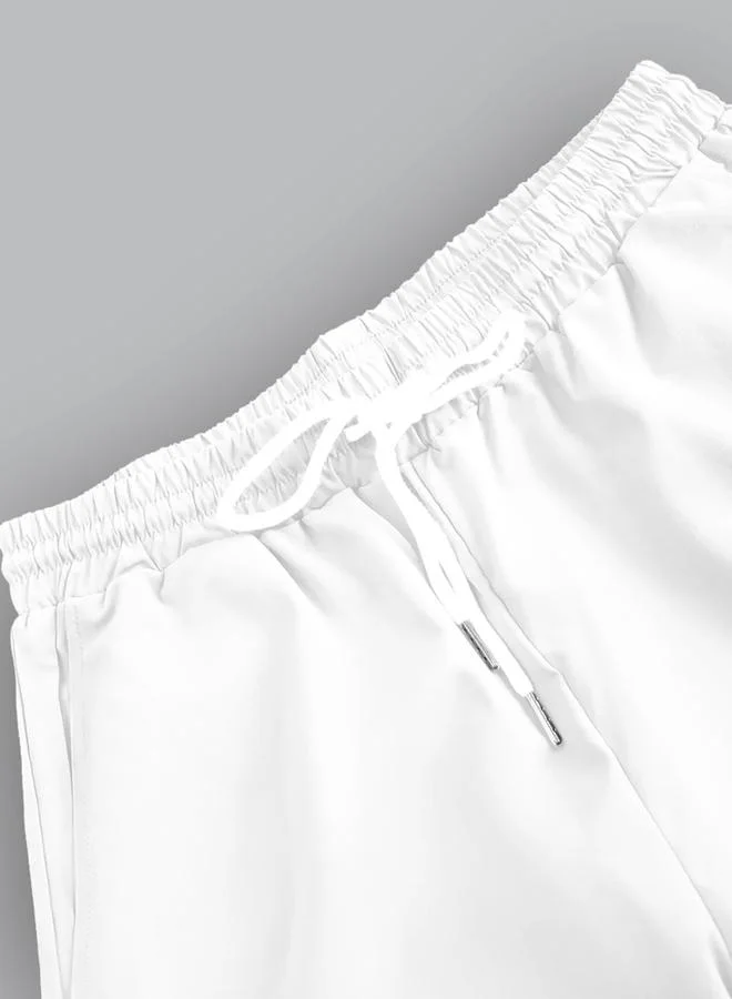 Take Two Solid Spread Collar Short Sleeve Shirt and Trousers Co-Ords by Styli