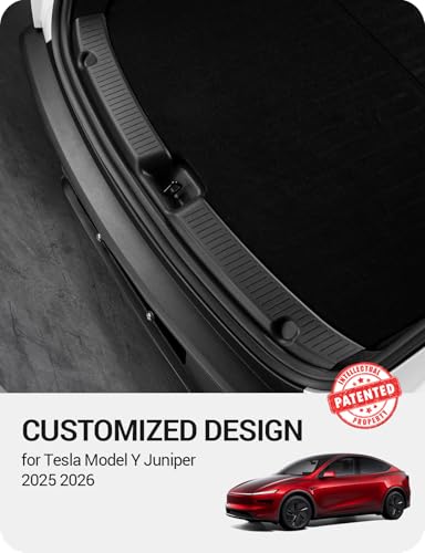 BASENOR Rear Bumper Guard for 2025 2026 Tesla Model Y Juniper Full Edge Coverage TPE Trunk Sill Protector AntiScratch Shield for Dogs Cargo Model Y Juniper Premium Performance OEM Look - Image 3