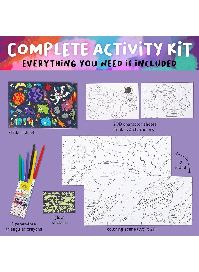 Creativity for Kids Wonder Worlds 3D Coloring Craft Kit: Outer Space Exploration - Image 3