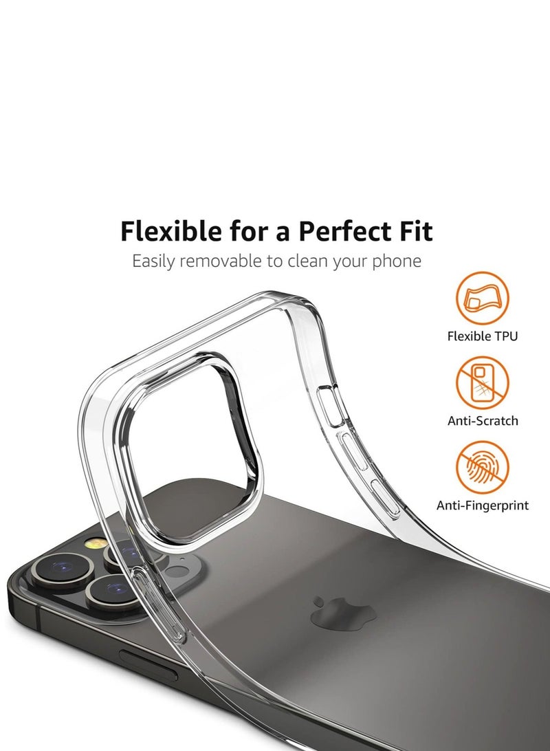 iPhone 14 Pro Max Case Ultra [Slim Thin] Scratch Resistant TPU Rubber Soft Silicone Protective Crystal Clear Case Cover for iPhone 14 Pro Max(Clear) - Image 2