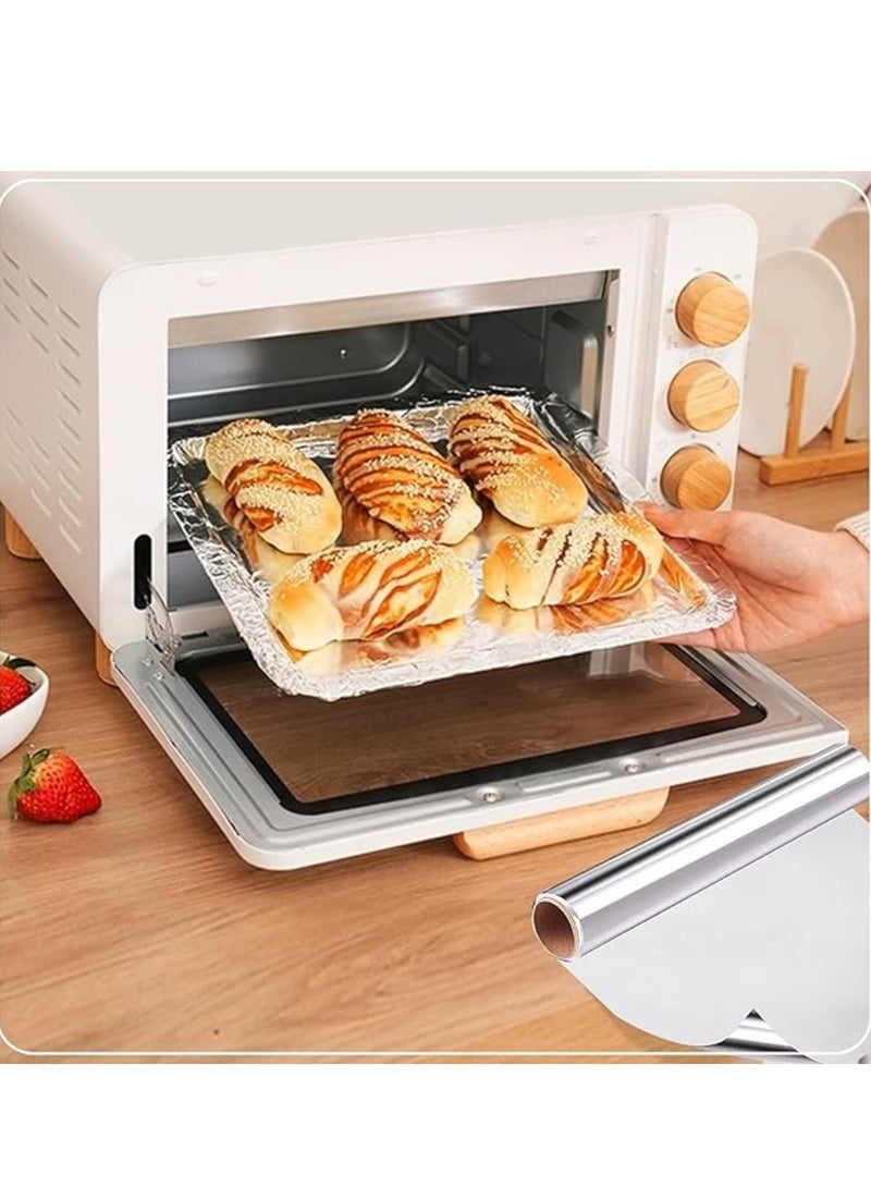 CRYSTAL Premium Aluminium Foil Roll - 45cm x 300m, 2Kg Heavy Duty Kitchen Wrap,Pack of 6 - Image 4