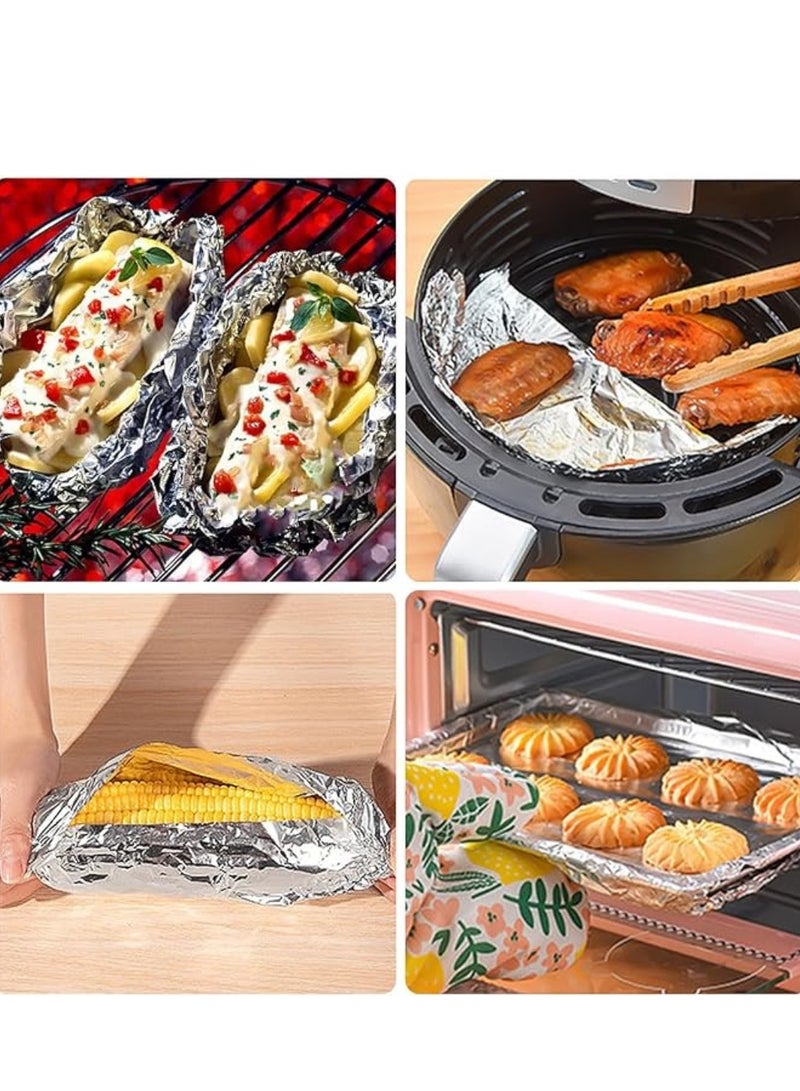 CRYSTAL Premium Aluminium Foil Roll - 45cm x 300m, 2Kg Heavy Duty Kitchen Wrap,Pack of 6 - Image 5