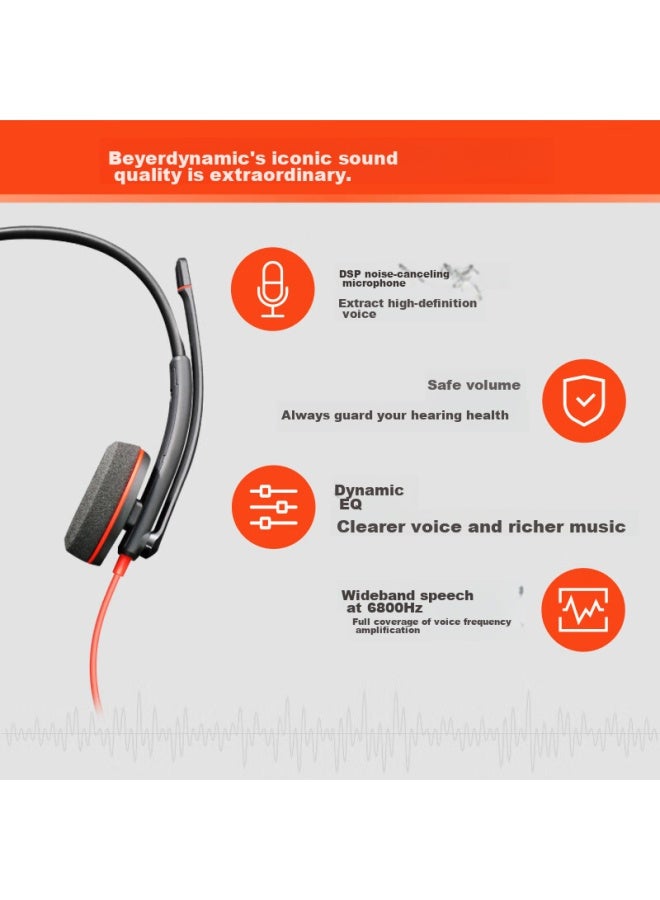 Poly Hp 3220-c/usb Dual-headset Wired Headphones For Computer, Office, Meetings, Study, Online Cl, Noise-cancelling, Earphones, And Hearing Protection - Image 3