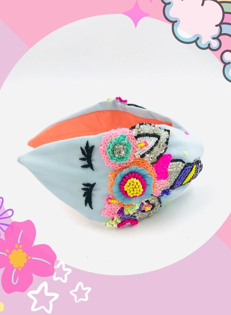 The Girl Cap TURBAN HEADBAND - UNICORN BLUE - Image 2