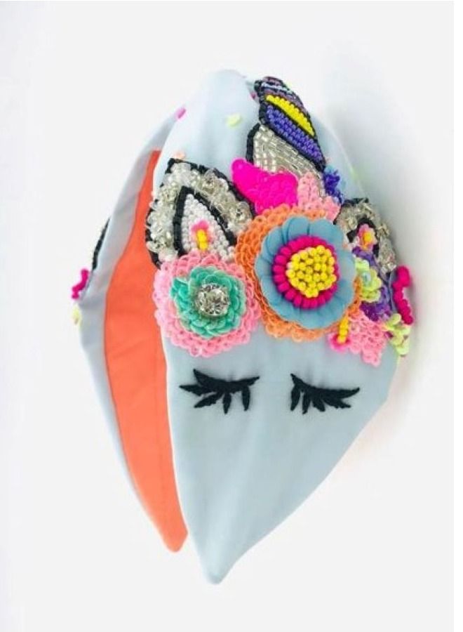 The Girl Cap TURBAN HEADBAND - UNICORN BLUE - Image 1