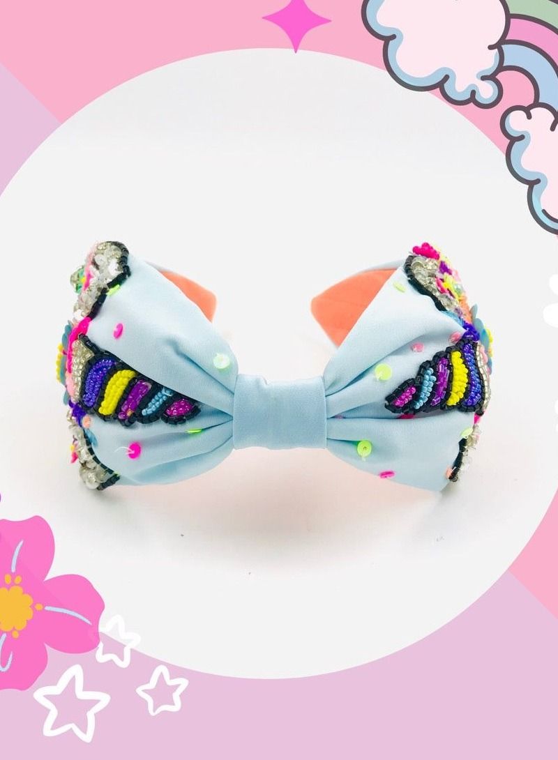 The Girl Cap TURBAN HEADBAND - UNICORN BLUE - Image 3