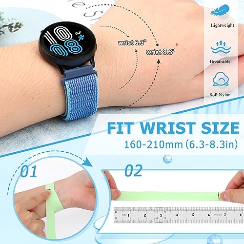 AVOD 20mm Nylon Quick Release Band Compatible with Samsung Galaxy Watch 7 6 5 4 40mm 44mm/Garmin Vívoactive 6/5/3/3 Music/Forerunner 570 42mm/55/158/165/245/645/Amazift Active 2/Active/T-Rex 3 Pro 44mm - Image 4