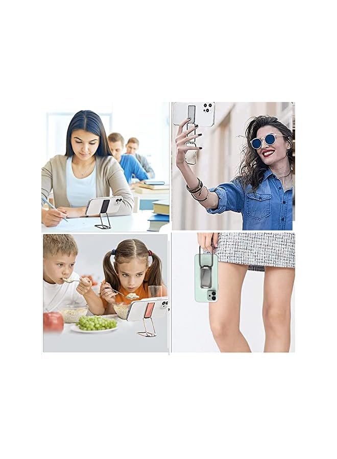 PROMASS Finger Grip Phone Holder Magnetic Phone Grip Holder Stand Finger Kickstand, Tablet Stands, Ultra-Thin 360° Rotation Phones Back Grip Foldable for Hand/Bed Universal Magnetic Car Mount - Image 4