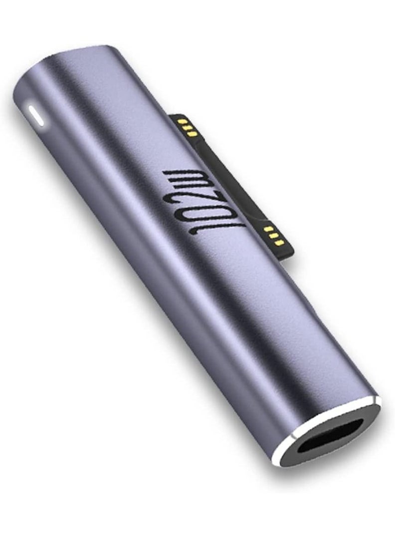 Y&D Microsoft Surface Connect to Type-C Female Adapter, 120W PD 15V-3A/6.8A USB Power Charger Cable Connector Compatible for Pro Series, Book Laptop Series - Image 1