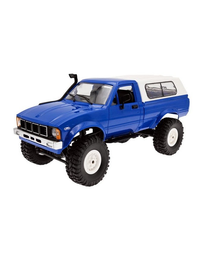 The Perseids Rc Rock Crawler Wpl C24 Rtr 1/16 Pickup Trucks Blue With Led Lights 2.4Ghz 4X4 Offroad Rc Semi Trucks All Terrain Car Rc Crawler Remote Control Truck For Boys And Adults - Image 1