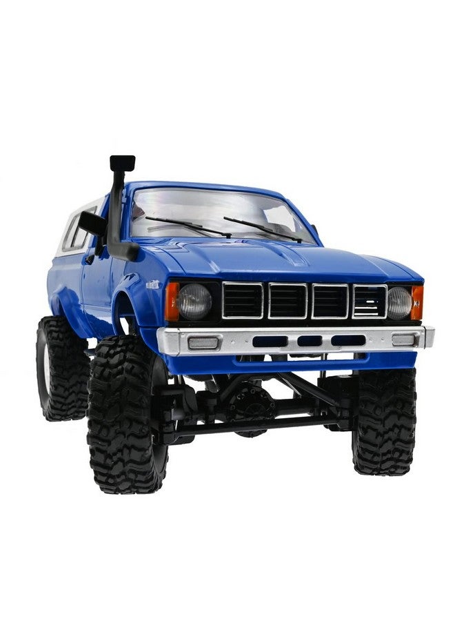 The Perseids Rc Rock Crawler Wpl C24 Rtr 1/16 Pickup Trucks Blue With Led Lights 2.4Ghz 4X4 Offroad Rc Semi Trucks All Terrain Car Rc Crawler Remote Control Truck For Boys And Adults - Image 2