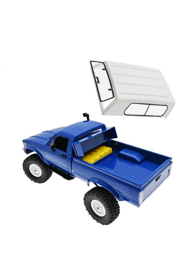 The Perseids Rc Rock Crawler Wpl C24 Rtr 1/16 Pickup Trucks Blue With Led Lights 2.4Ghz 4X4 Offroad Rc Semi Trucks All Terrain Car Rc Crawler Remote Control Truck For Boys And Adults - Image 3