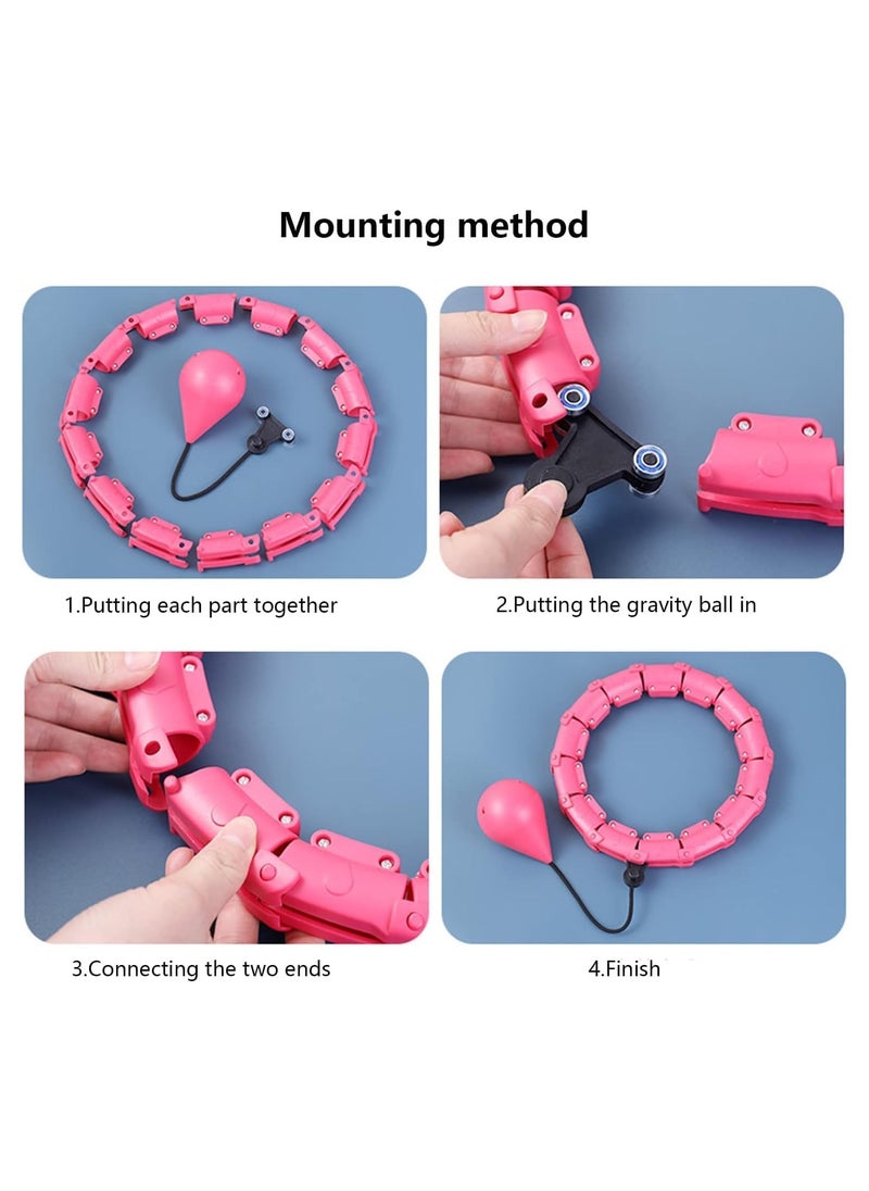 Fitness Hula Hoop Slimming Exercise Ring with Rotating Weight, Adjustable Abdominal Slimming Fitness Machine with 24 Knots, 360° Automatic Ball Rotation Exercise Machine for Adults and Kids - pzsku/ZEFBD32ABF46671209769Z/45/_/1720864790/f41ce68b-014f-45b5-81c3-0d3ab89be13d