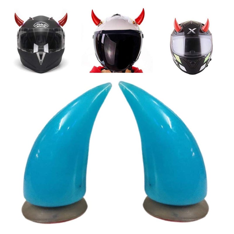 SELVIKE Devil's Helmet Horn with Suction Rubber Pad for All Bikes and Motorcycles (Pack of 2) (SkyBlue) - Image 5