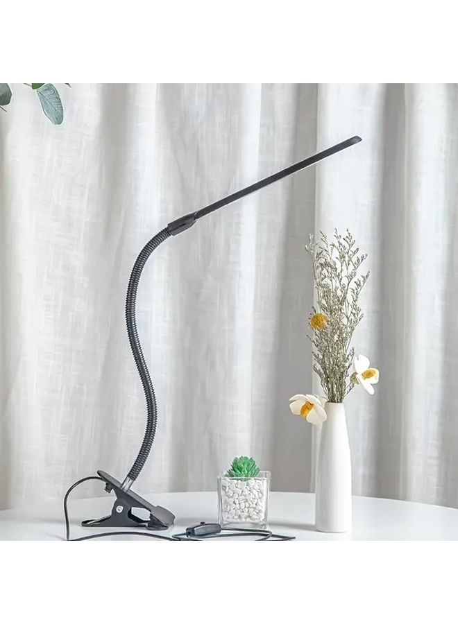مصباح طاولة LED أبيض مع مشبك USB قابل للتعديل السطوع للمكتب والسكن الجامعي - Image 3