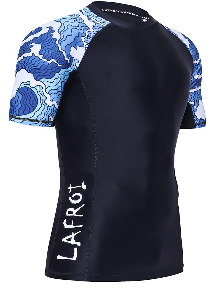 LAFROI Men's Short Sleeve UPF 50+ Baselayer Compression Rash Guard (Surge, MD) - Image 5