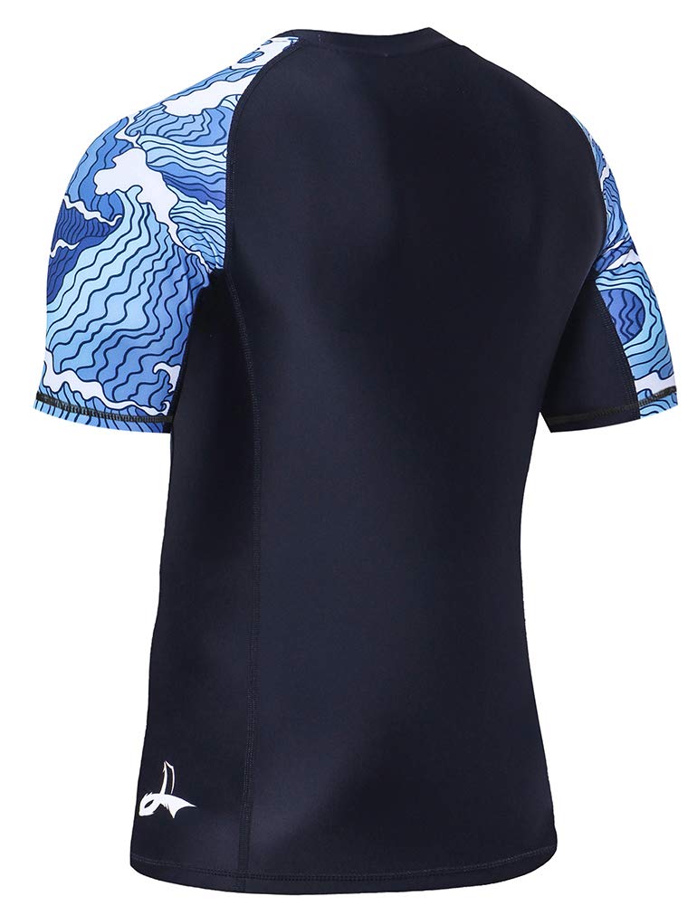 LAFROI Men's Short Sleeve UPF 50+ Baselayer Compression Rash Guard (Surge, MD) - Image 4