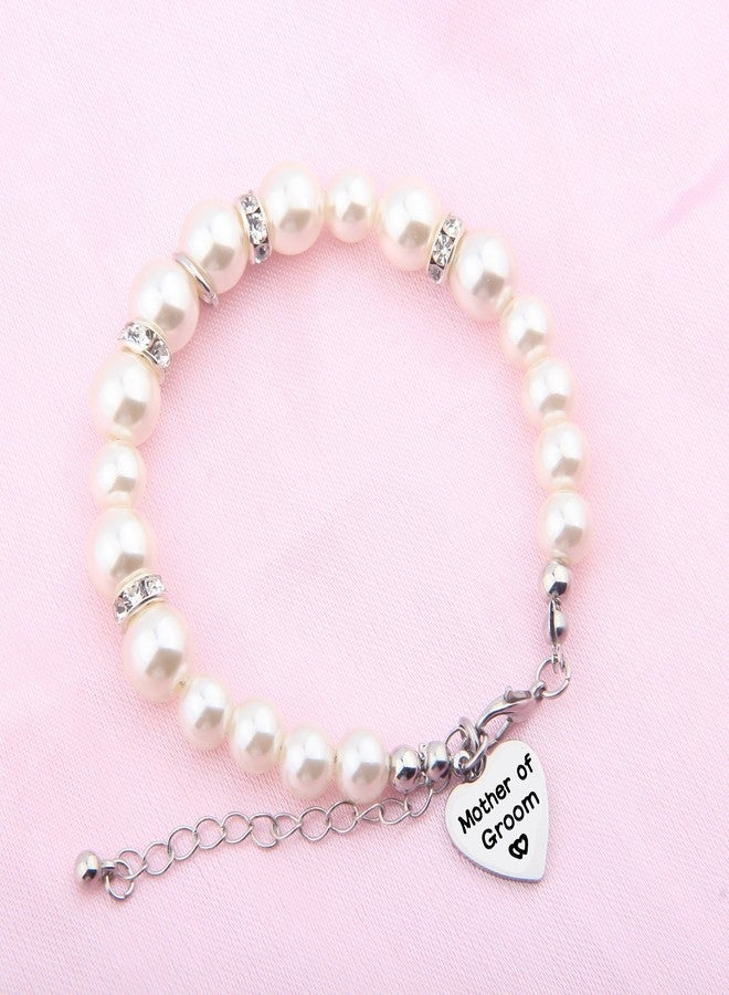 SEIRAA Mother In Law Pearl Bracelet Wedding Gift for Mother of the Bride/Groom (pearl bracelet suit) - Image 4