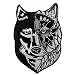 ZEGIN Sunflower Tribal Wolf Applique Embroidered Badge Iron On Sew On Patch - Image 2