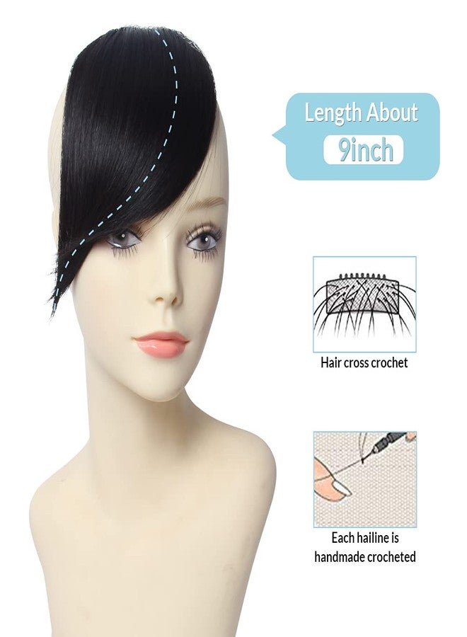 Shinon Thick Side Bangs Clip in Bangs Real Human Hair Bangs Fringe Swept Bangs Extensions Clip On Bangs Fashion Natural look Hairpiece for girls - Image 2