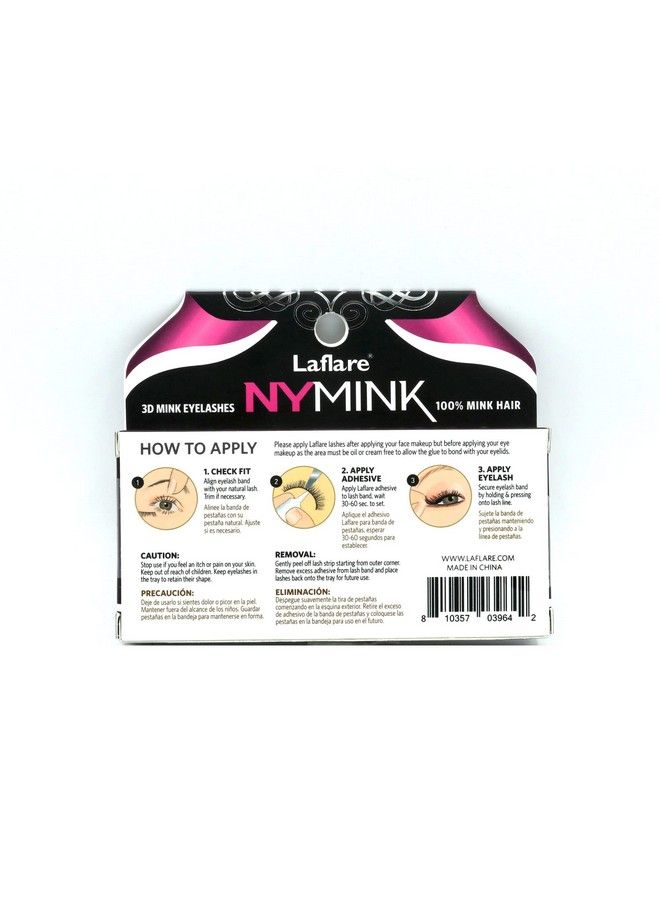 Laflare 3D NY Mink Eyelashes 100% Real Mink Hair Lashes Luxury Makeup Natural Light Trendy Variety Reusable Multi layered Real Mink Hair Lashes (NY52) - Image 4