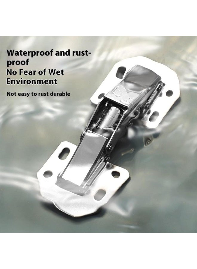 4-Piece Cabinet Hinges, 90° Stainless Steel Corner Hinges with Screws, for Kitchen Cabinets, Furniture and Doors - Image 3