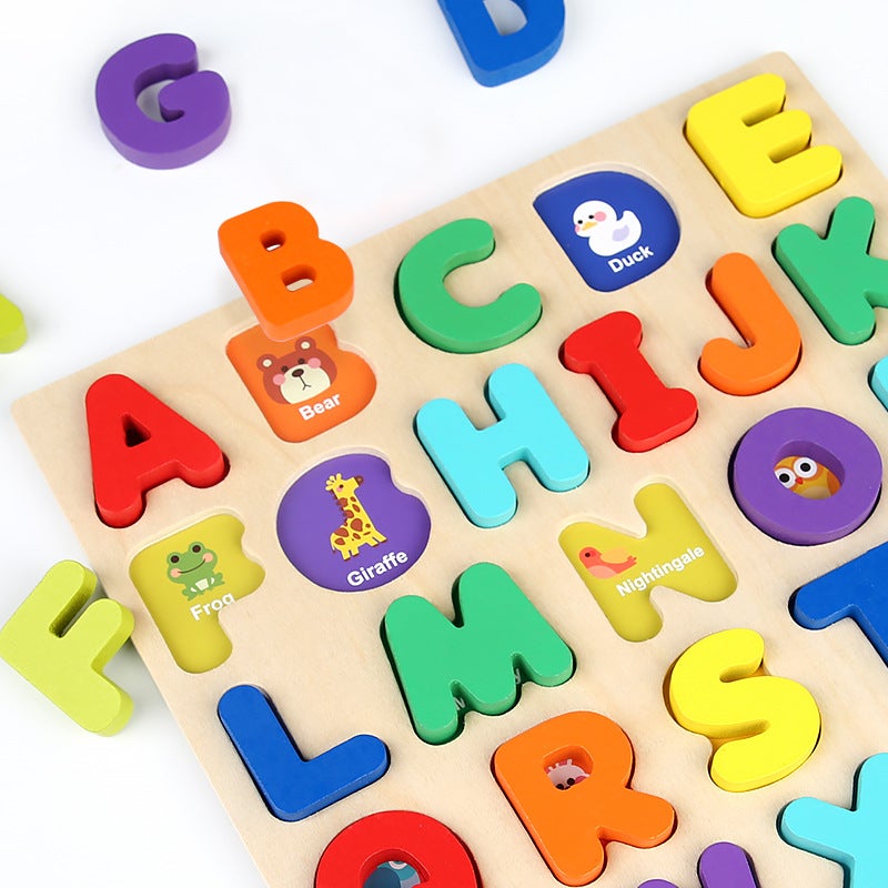 Children'S Wooden Digital Board Puzzle Puzzle Puzzle Geometric Shape Matching Hand Grip Panel Enlightenment Educational Toys - Image 4