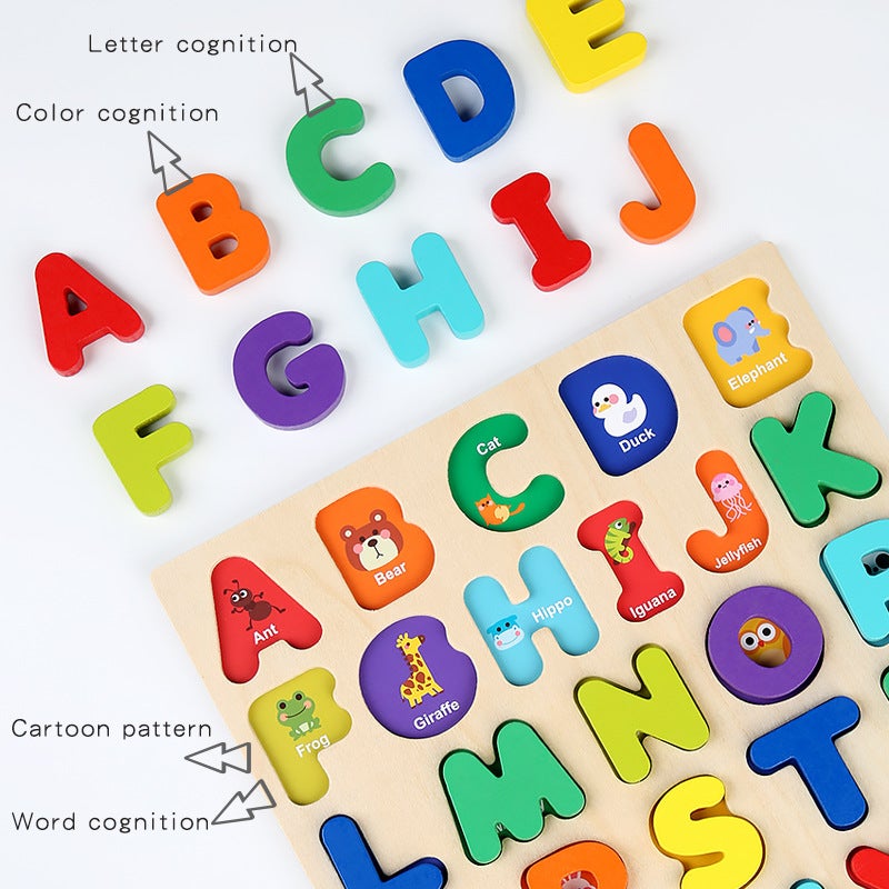 Children'S Wooden Digital Board Puzzle Puzzle Puzzle Geometric Shape Matching Hand Grip Panel Enlightenment Educational Toys - Image 5