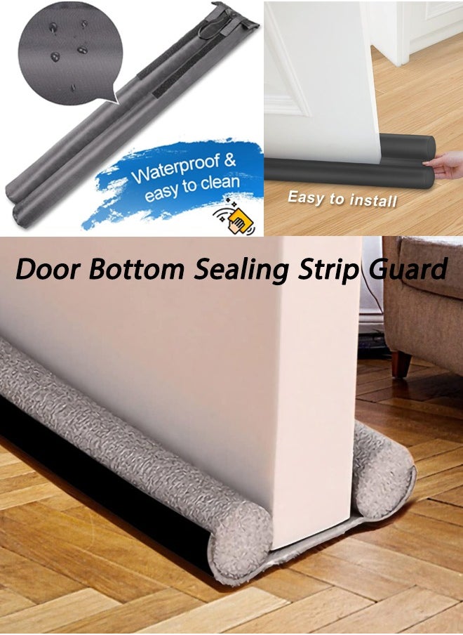Generic - Door Draft Stopper Under Door Noise Blocker Door Sweep Weather Stripping Door Seal Guard Soundproofing Door Stopper for Bottom of Door Large Door Noise Blocker Sound Proof Window Breeze Blocker - Image 1