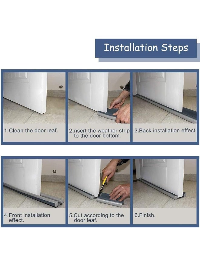 Generic - Door Draft Stopper Under Door Noise Blocker Door Sweep Weather Stripping Door Seal Guard Soundproofing Door Stopper for Bottom of Door Large Door Noise Blocker Sound Proof Window Breeze Blocker - Image 1