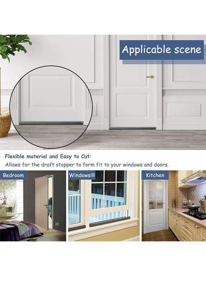 Generic - Door Draft Stopper Under Door Noise Blocker Door Sweep Weather Stripping Door Seal Guard Soundproofing Door Stopper for Bottom of Door Large Door Noise Blocker Sound Proof Window Breeze Blocker - Image 1