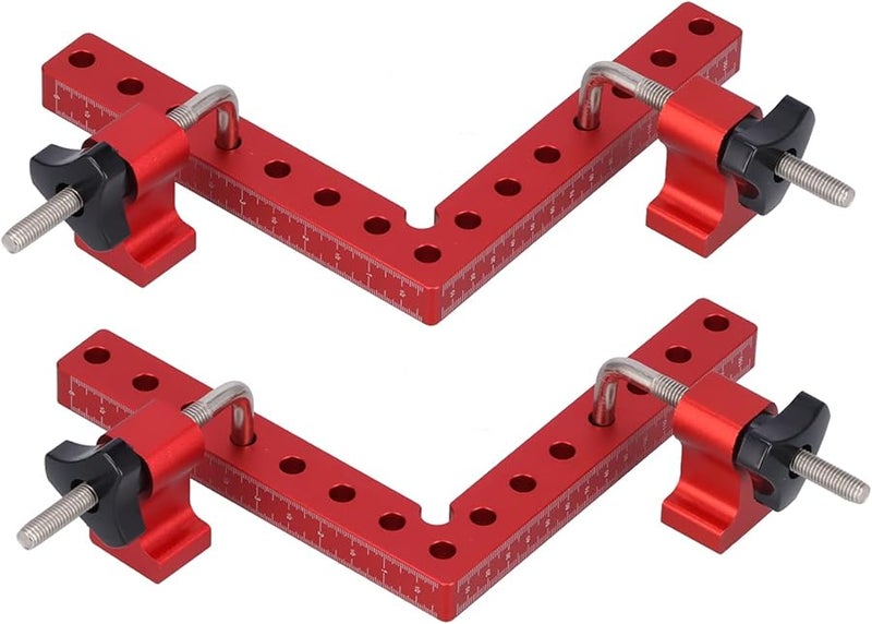 Professional 90 Degree Right Angle Woodworking Clamp 160mm Aluminum Alloy Metric Imperial Measurement - Image 2