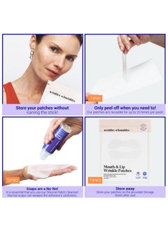 WRINKLES SCHMINKLES Wrinkles Schminkles Mouth & Lip Wrinkle Patch - Reusable Silicone Smoothing Pads for Noticeable Wrinkle Reduction - Lip Wrinkle Prevention for Youthful, Smooth Skin (2 Pack)  - Image 4