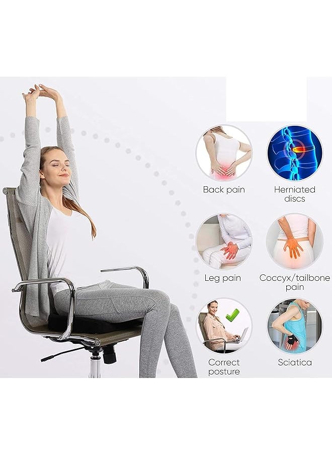 Premium Comfort Seat Cushion Non Slip Orthopedic 100 Percent Memory Foam Coccyx Cushion For Tailbone Pain Cushion For Office Chair Car Seat Back Pain And Sciatica Relief Seat Cushion - pzsku/ZEFBDD8E8011E53E2CDD7Z/45/_/1740916958/bc17694c-7fc0-43f7-9847-ab52a2a20c66