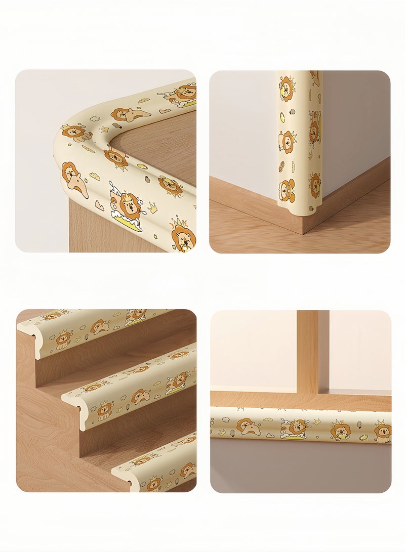 وسائد إسفنجية واقية للأطفال بطول 6.6 قدم، لحماية حواف الأثاث والمدافئ، ووسائد لحواف الطاولات، وأغطية للزوايا (بنقشة أرنب وردي) - Image 4