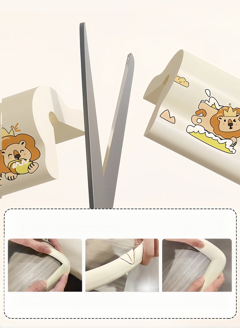 وسائد إسفنجية واقية للأطفال بطول 6.6 قدم، لحماية حواف الأثاث والمدافئ، ووسائد لحواف الطاولات، وأغطية للزوايا (بنقشة أرنب وردي) - Image 5