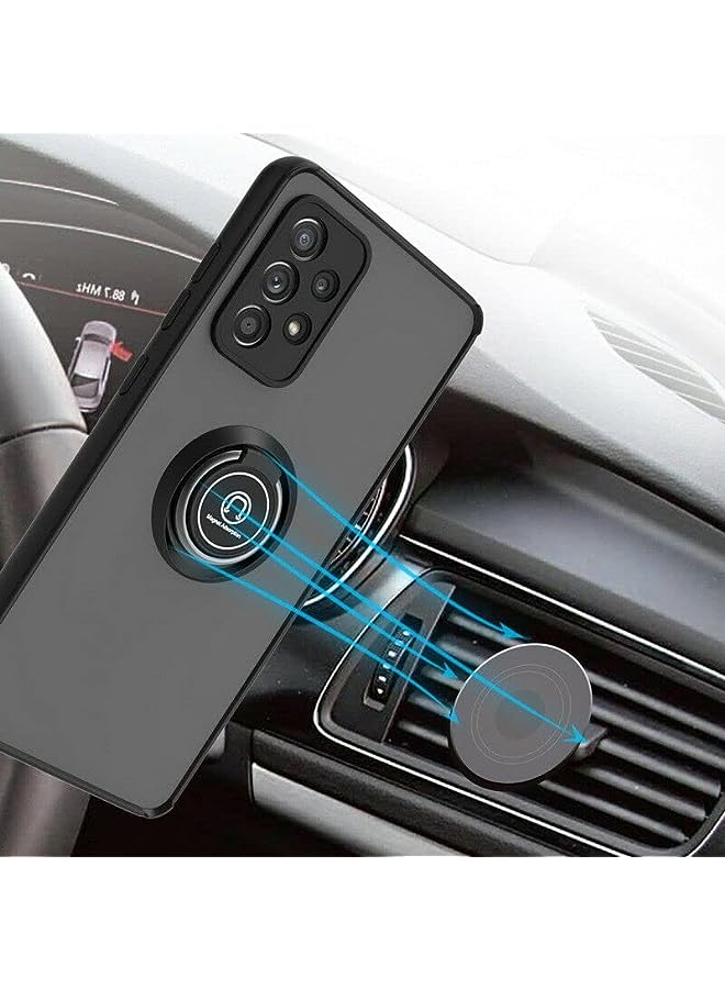 YoYoTech حافظة جالاكسي A23 5G سيليكون مات واقية مع حلقة مغناطيسية معدنية دوارة 360 درجة، واقي صدمات صلب من PC مع حافة ناعمة لجهاز سامسونج جالاكسي A23 5G (2022) - Image 2