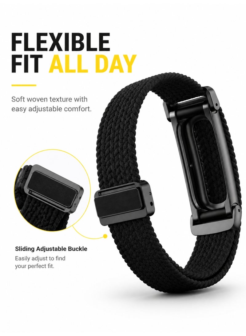 BASEMENT-1 Magnetic Braided Band Compatible with Google Fitbit Air, Elastic Stretchy Breathable Comfortable Replacement Wrist Strap - Image 3