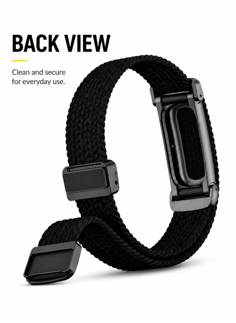 BASEMENT-1 Magnetic Braided Band Compatible with Google Fitbit Air, Elastic Stretchy Breathable Comfortable Replacement Wrist Strap - Image 5