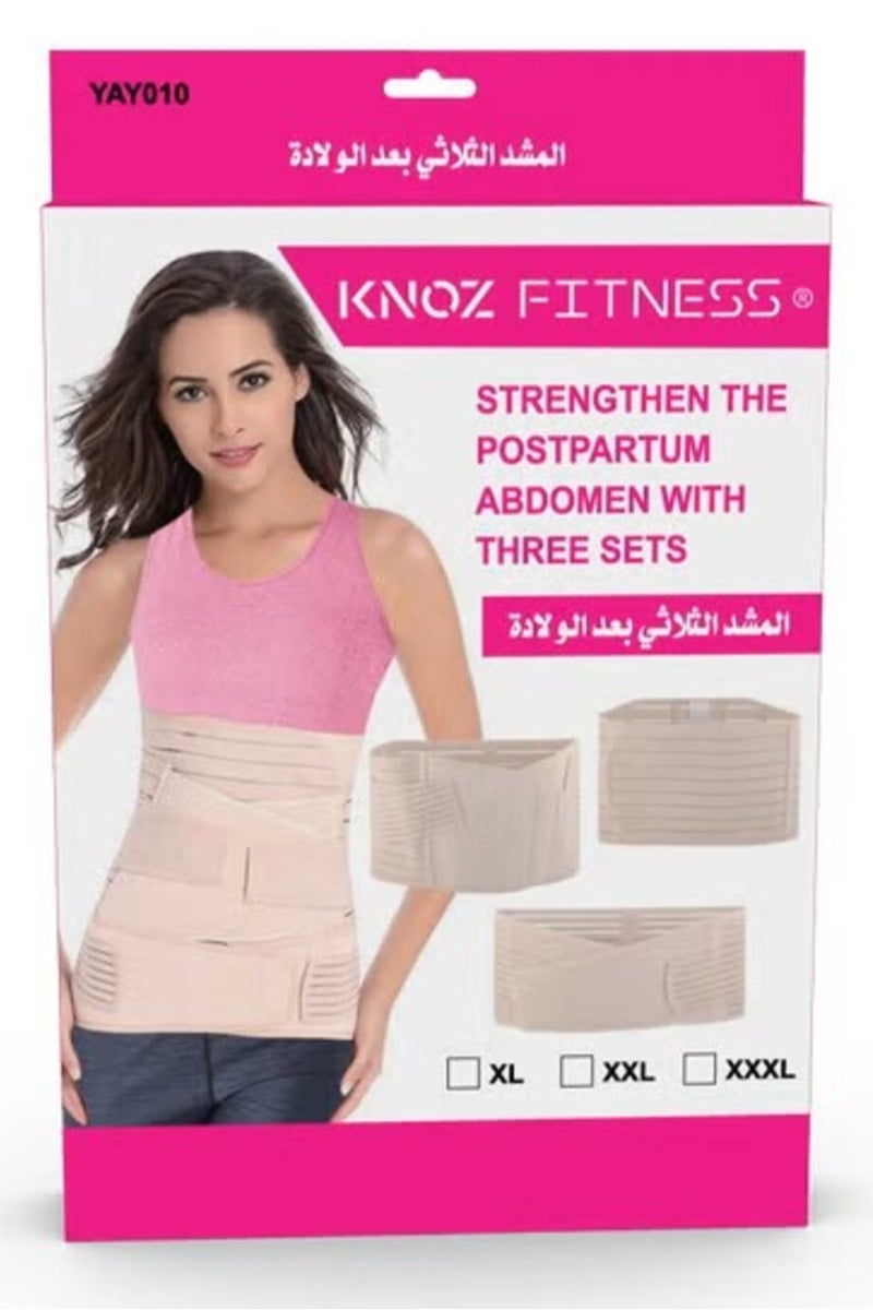 Knoz Fitness 3-in-1 Postpartum Support Belt – 3 Pieces – Size 3XL