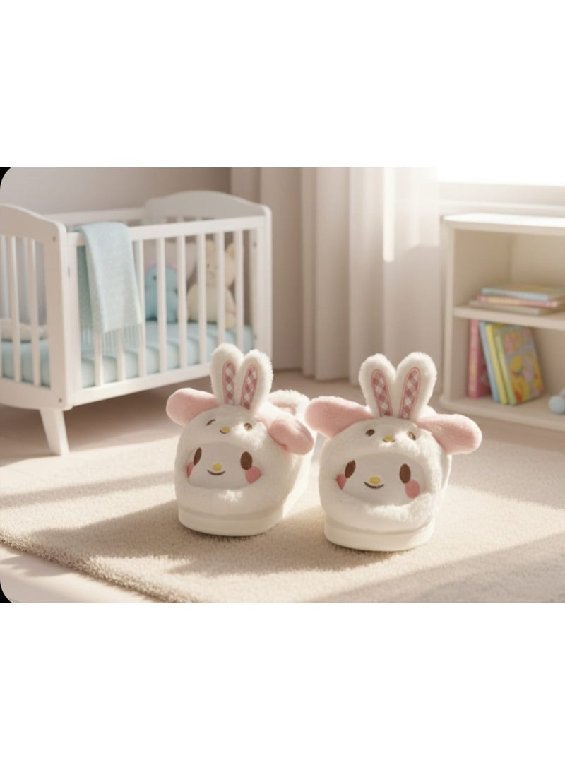 Cute Faux Fur Slippers for Girls – Comfortable, Warm, and Safe for Home Use - Size 34-35 - Image 2