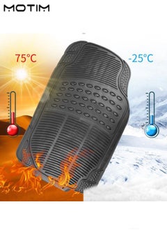 4 Pieces Trimmable Rubber Floor Mats for Car Truck Van SUV, Heavy Duty Car Flooring with Anti-Slip Feature, Waterproof and All Weather Protection, Car Floor Liners Universal, Car Interior Accessories - pzsku/ZEFBE2DDA395E8F1D30C6Z/45/_/1732848816/aedff8b4-ff86-4a9d-8087-69fd938c40c6