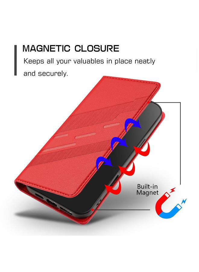 اس-توب جراب لهاتف Redmi Note 13 5G محفظة جلدية متعددة الوظائف منقوشة بتصميم كلاسيكي - Image 5