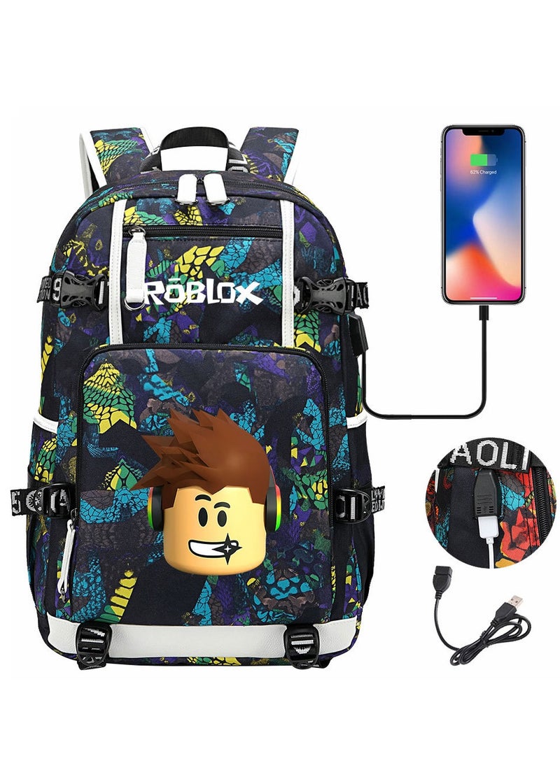 ROBLOX Comic USB Password Lock Backpack Three-Piece Set