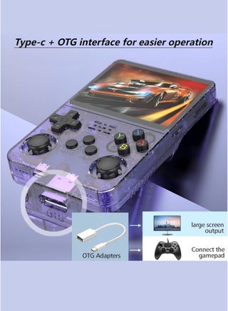 R36S Handheld Game Console, 3.5 Inch IPS Screen Open Source Linux System R36S Game Console, 64G TF Card 10+ Emulator Consola R36S with dual 3D joysticks for boys and girls - view 5