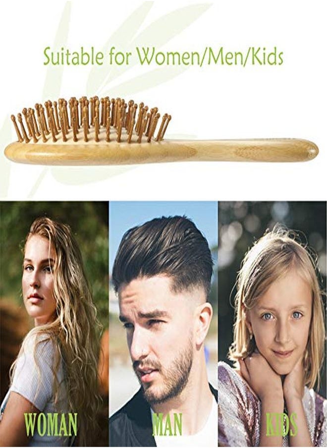 GAINWELL Bamboo Paddle Hair Brush - Bamboo Bristles Detangling Hairbrush For Massaging Scalp  - Image 5