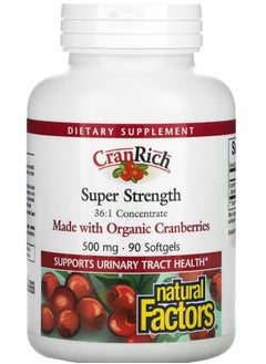 natural Factors CranRich, Super Strength Cranberry Concentrate 500 mg 90 Softgels 